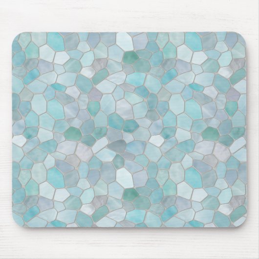 Azure Verdigris Mosaic Mousepad (Vorne)