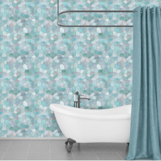 Azure Verdigris Mosaic Tapete