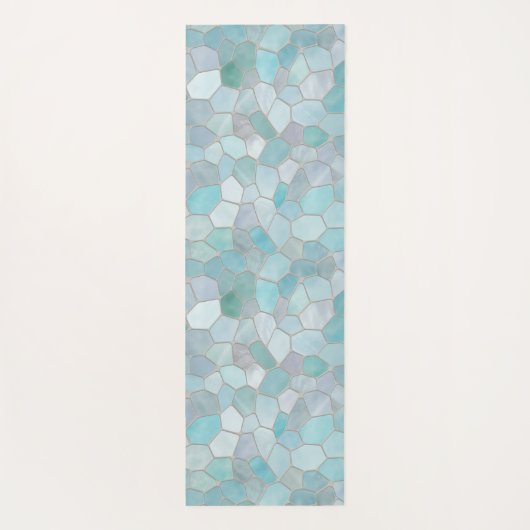 Azure Verdigris Mosaic Yogamatte (Rückseite)