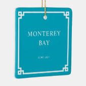 Azure White Greece Key Border Family Vacation Foto Keramikornament (Rechts)