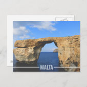 Azure Window Gozo, Malta Postkarte (Vorne/Hinten)