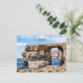 Azure Window in Malta Postkarte (Stehend Vorderseite)