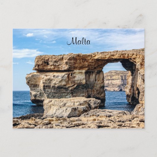 Azure Window in Malta Postkarte (Vorderseite)