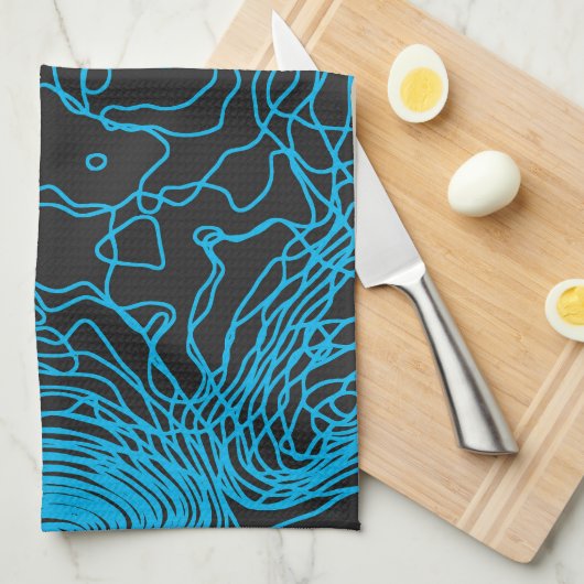 Azure Yarn Kitchen Handtücher (Viertel Falte)