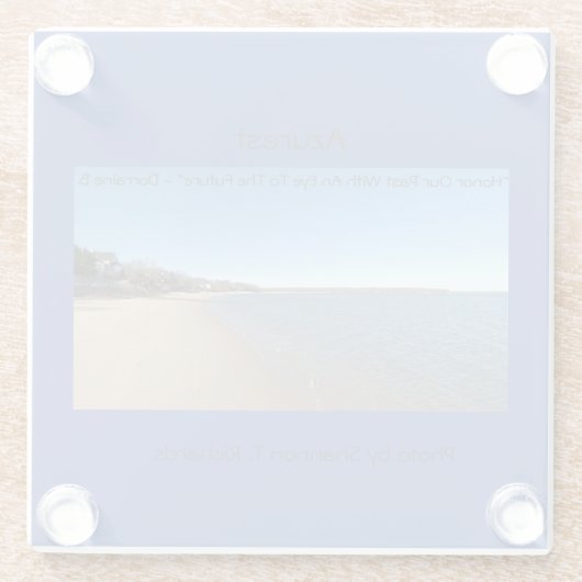 AZURESTER VISIONÄR-Untersetzer Glasuntersetzer (Rückseite)