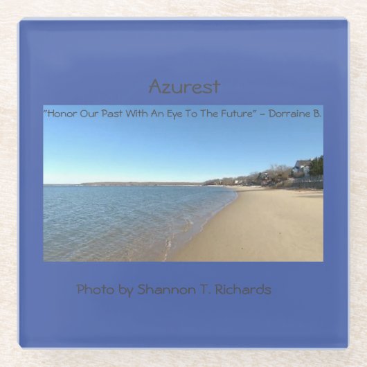 AZURESTER VISIONÄR-Untersetzer Glasuntersetzer (Vorderseite)