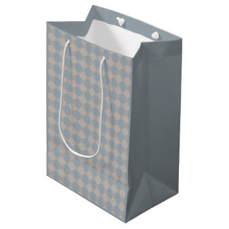 Azurévia Spitze – Puderblau und Elfenbein geometri Mittlere Geschenktüte
