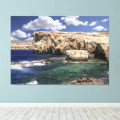 Azurfenster Attraktion auf Gozo Island Leinwanddruck (Insitu (Holzboden))