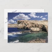 Azurfenster Attraktion auf Gozo Island Postkarte (Vorne/Hinten)