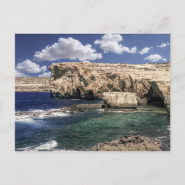 Azurfenster Attraktion auf Gozo Island Postkarte