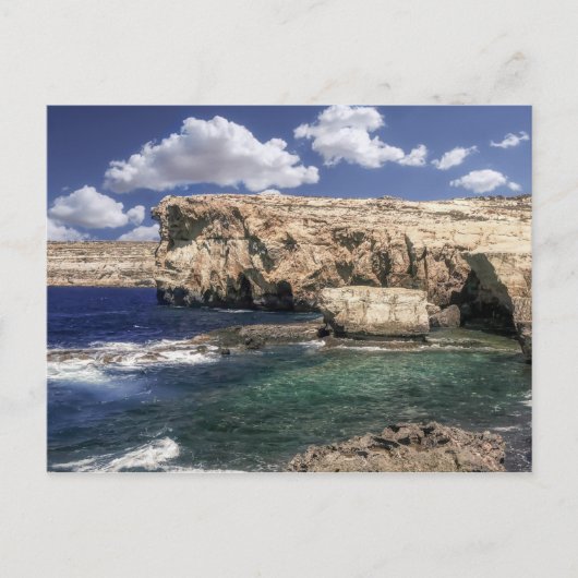 Azurfenster Attraktion auf Gozo Island Postkarte (Vorderseite)