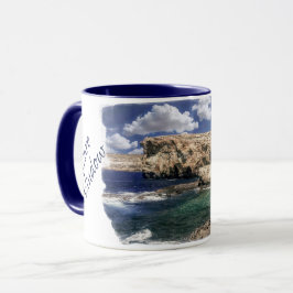 Azurfenster Attraktion auf Gozo Island Tasse