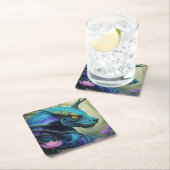 „Azuris –Bewahrer des Zauberwaldes  Rechteckiger Pappuntersetzer (Vor Ort)