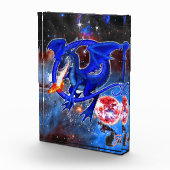 Azurit Kosmischer Drache Acrylblock Fotoblock (Rechts)