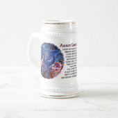 Azurit Kosmischer Drache Bierglas (Vorderseite Links)