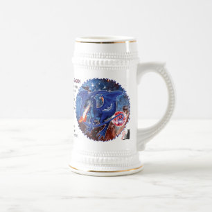 Azurit Kosmischer Drache Bierglas