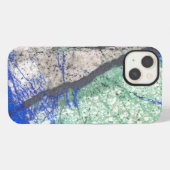Azurit-Malachit-Stein iPhone Hülle (Rückseite (Horizontal))