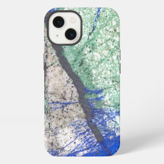 Azurit-Malachit-Stein iPhone Hülle (Rückseite)