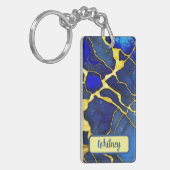 Azurit und Gold Inspiriert Schlüsselanhänger (02) (Vorderseite links)