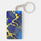 Azurit und Gold Inspiriert Schlüsselanhänger (02) (Rückseite)