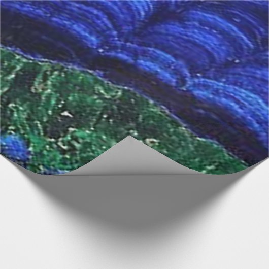 Azurit und Malachit Geschenkpapier (Ecke)