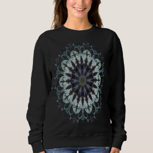 Azurit und Malachite Filigree Mandala Graphic Sweatshirt