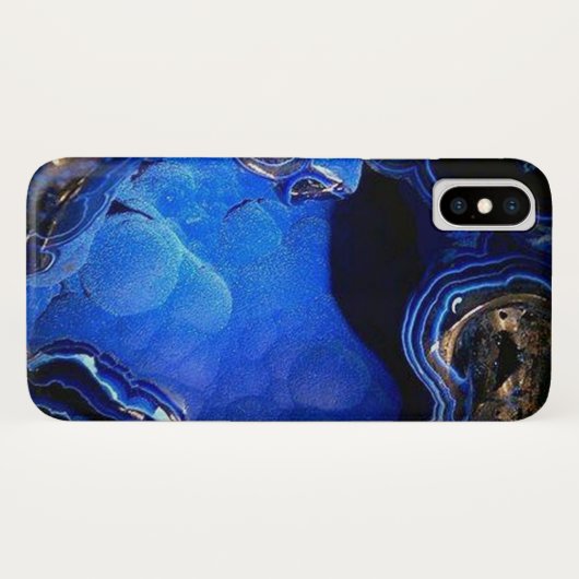Azurite Blue Sapphire Cobalt Gemstone Case-Mate iPhone Hülle (Rückseite (Horizontal))
