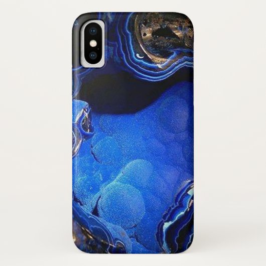 Azurite Blue Sapphire Cobalt Gemstone Case-Mate iPhone Hülle (Rückseite)