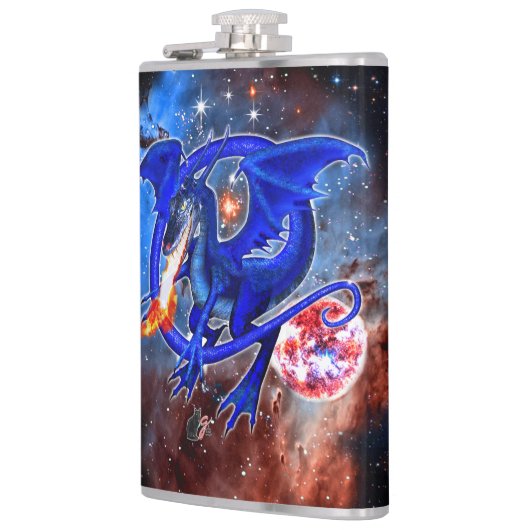 Azurite Cosmic Dragon Flachmann (Links)