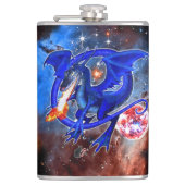 Azurite Cosmic Dragon Flachmann (Vorderseite)