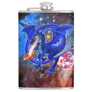 Azurite Cosmic Dragon Flachmann