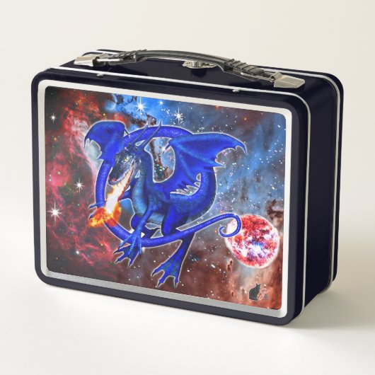 Azurite Cosmic Dragon Metall Brotdose (Rückseite)