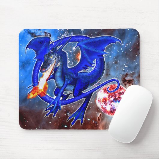 Azurite Cosmic Dragon Mousepad (Mit Mouse)