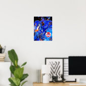 Azurite Cosmic Dragon Poster (Heimbüro)