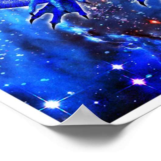Azurite Cosmic Dragon Poster (Ecke)