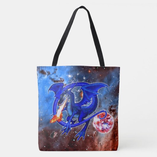 Azurite Cosmic Dragon Tasche (Vorderseite)