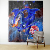 Azurite Cosmic Dragon Wandteppich (Beispiel)