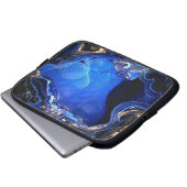 Azurite Geode 3D Gel Laptop Sleeve (Vorne Knopf)