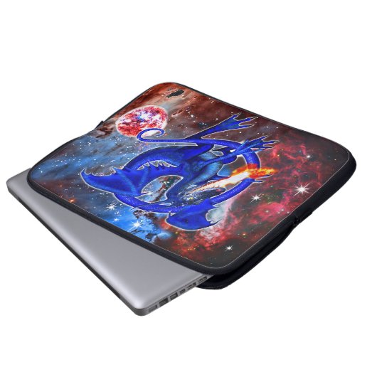 Azurite kosmischer Drache Laptop-Sieb Laptopschutzhülle (Vorne Knopf)