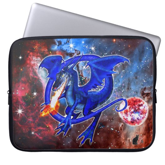 Azurite kosmischer Drache Laptop-Sieb Laptopschutzhülle (Vorderseite)
