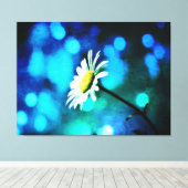 Azurite Malachite Daisy Wrapped Canvas Leinwanddruck (Insitu (Holzboden))