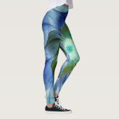 Azurite Malachite Flaming Fraktal Blume Leggings (Rechts)