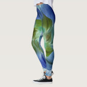 Azurite Malachite Flaming Fraktal Blume Leggings (Links)