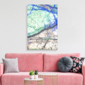 Azurite Malachite Stone auf Wrapped Canvas Leinwanddruck (Insitu (Wohnzimmer))