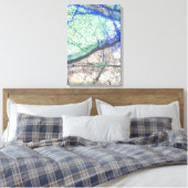 Azurite Malachite Stone auf Wrapped Canvas Leinwanddruck (Insitu (Schlafzimmer))