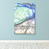 Azurite Malachite Stone auf Wrapped Canvas Leinwanddruck (Insitu (Holzboden))