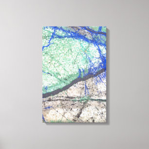 Azurite Malachite Stone auf Wrapped Canvas Leinwanddruck
