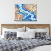 Azurite Malachite Stone auf Wrapped Canvas Leinwanddruck (Insitu (Schlafzimmer))