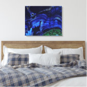 Azurite Malachite Stone auf Wrapped Canvas Leinwanddruck (Insitu (Schlafzimmer))