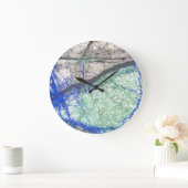 Azurite Malachite Wall Clock Große Wanduhr (Zuhause)